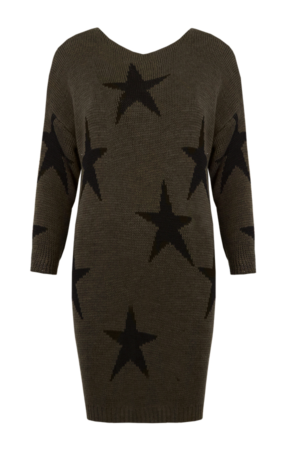Star Knit Sweater Army – shoparchief