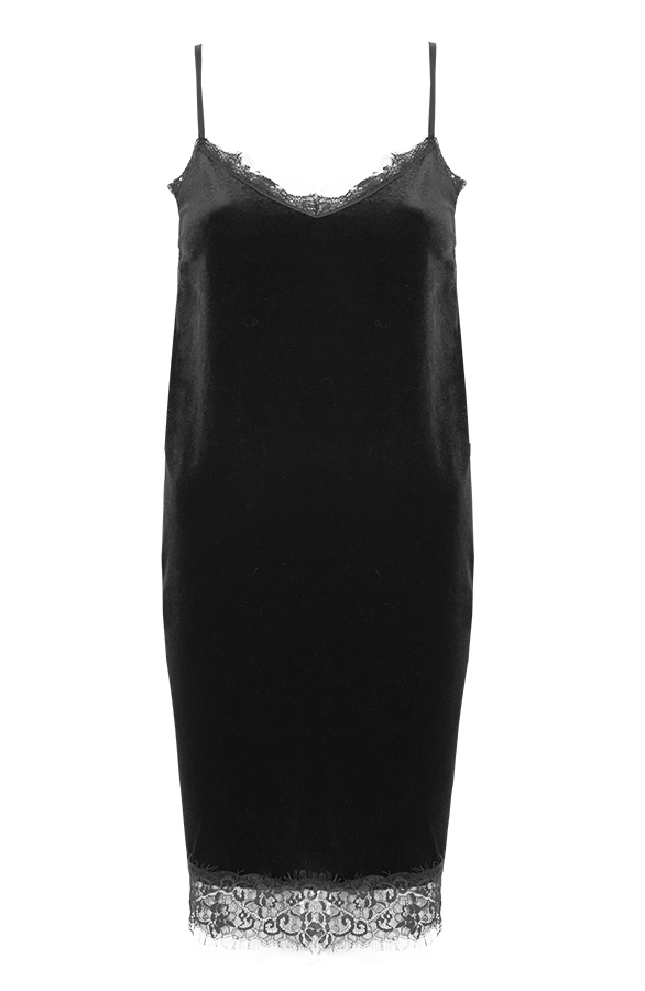 Velvet Slipdress Black – shoparchief