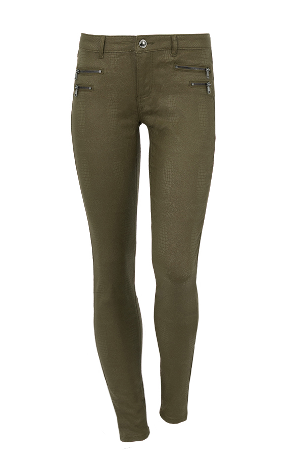 Zipped Skinny Jeans Army – shoparchief