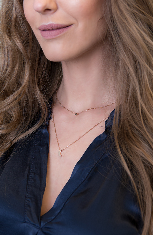 Moon Star Necklace Rose – shoparchief, foto 6