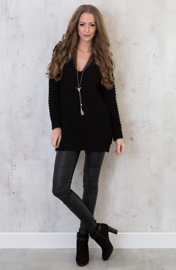 Knitted Sweater Black – shoparchief, foto 5