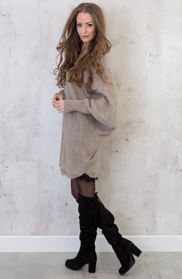 Oversized Large Tuniek Taupe – shoparchief, foto 6