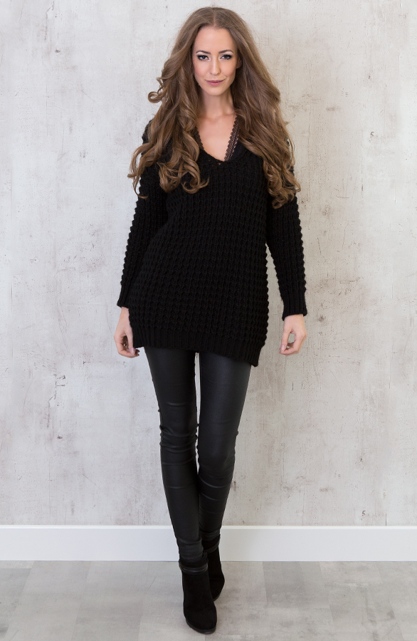 Knitted Sweater Black – shoparchief, foto 3