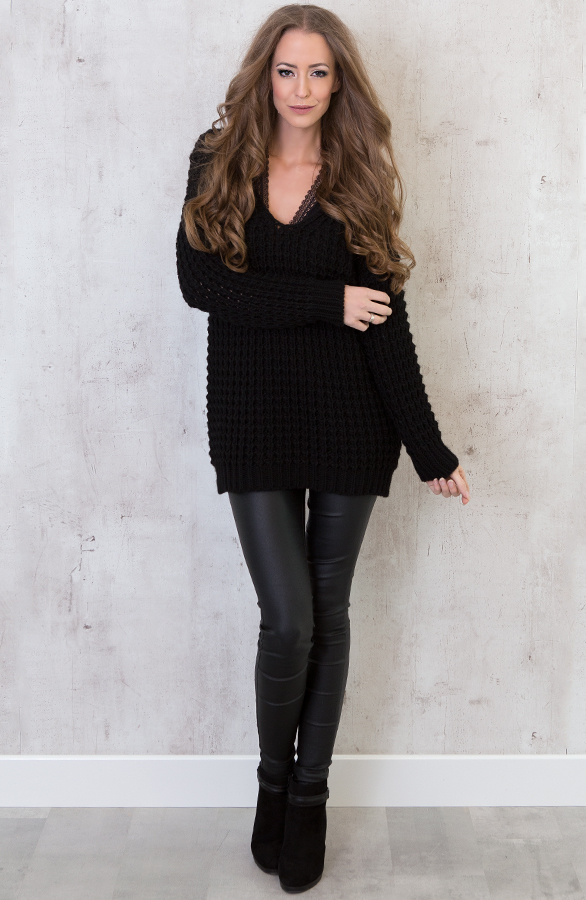 Knitted Sweater Black – shoparchief, foto 6