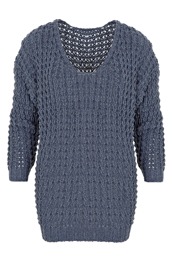Knitted Sweater Jeans Blue – shoparchief