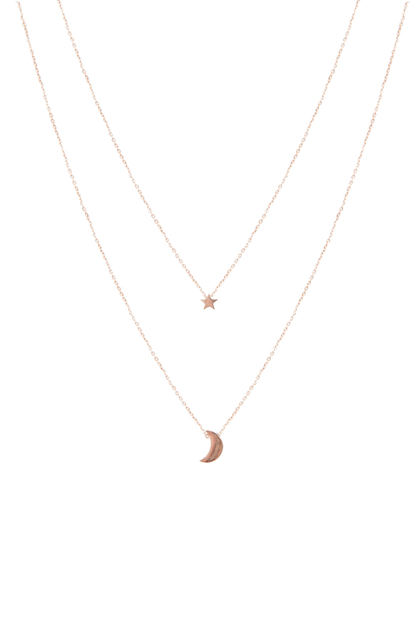 Moon Star Necklace Rose – shoparchief
