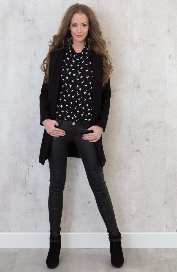 Exclusive Flamingo Blouse Black – shoparchief, foto 7