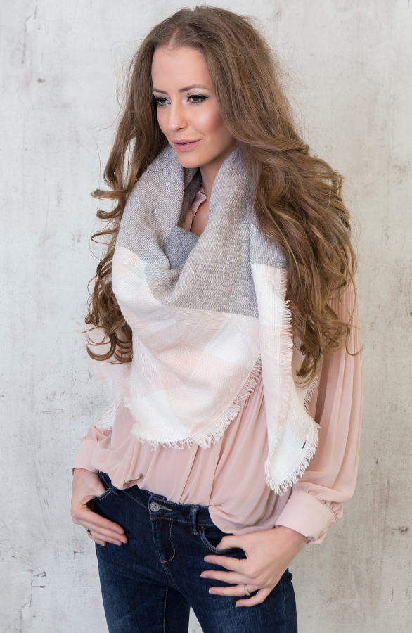 Square Soft Sjaal Pink – shoparchief, foto 2