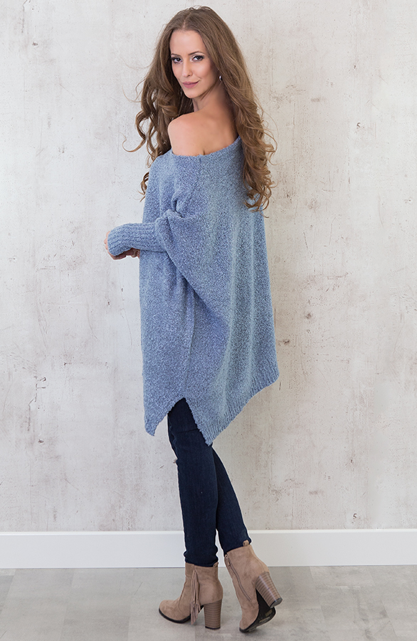 Grande Oversized Sweater Blue – shoparchief, foto 3