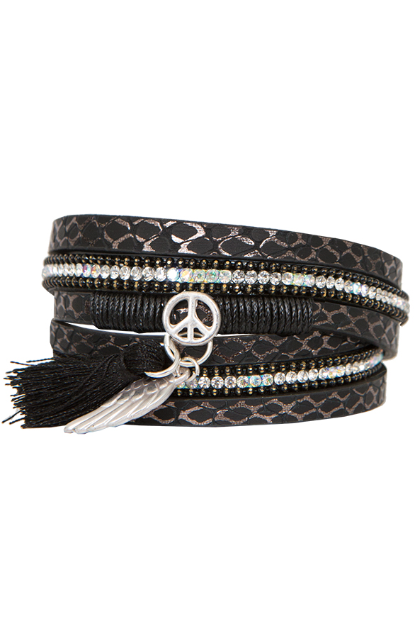 Double Wrap Bracelet Black Deluxe – shoparchief