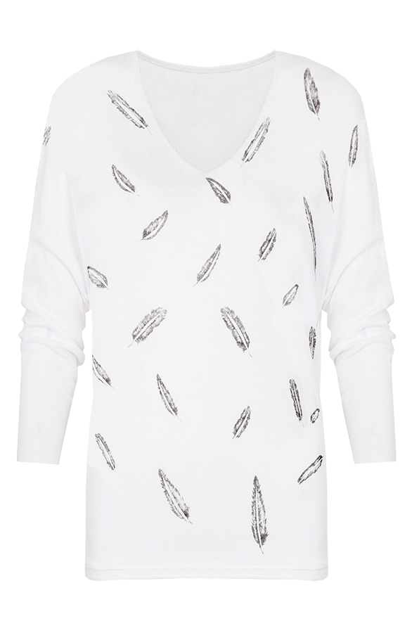 Feather Long Sleeve White – shoparchief