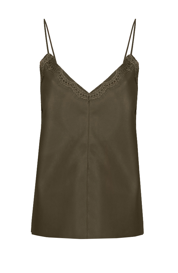 Leather Lace Top Army – shoparchief