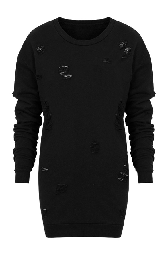 Raw Damaged Sweater Black – shoparchief