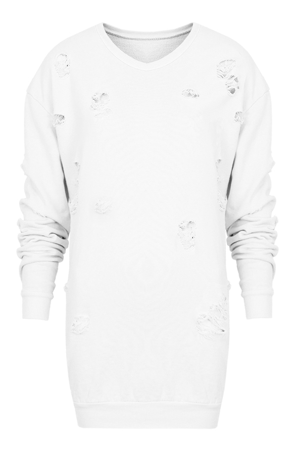 Raw Damaged Sweater White – shoparchief