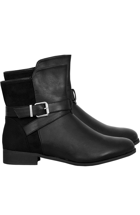 Suede Buckle Boots 3.0 Black – shoparchief