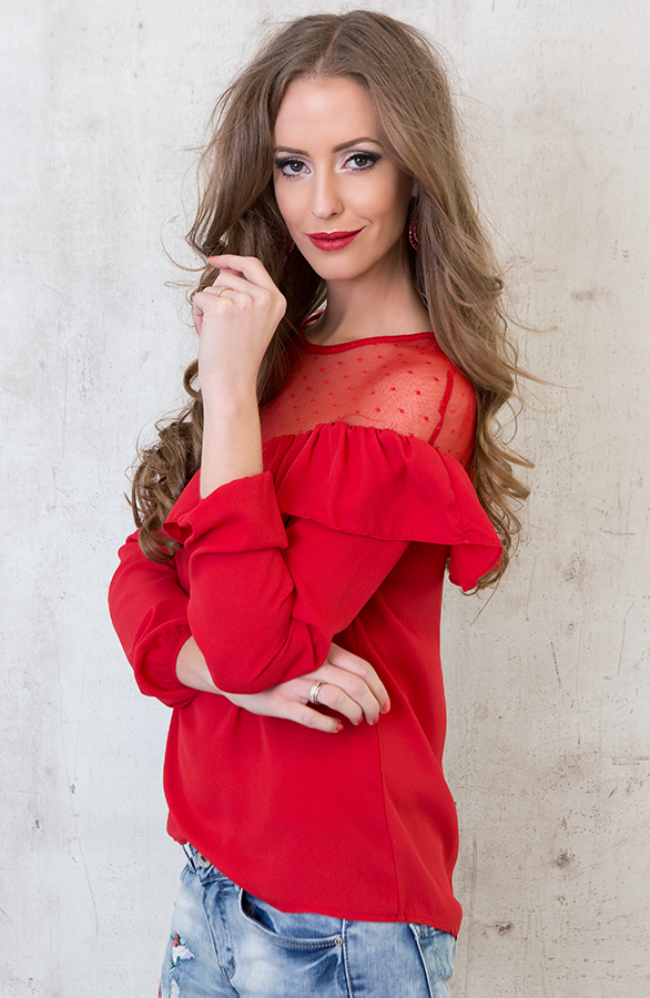 Saint Tropez Blouse Red – shoparchief, foto 5