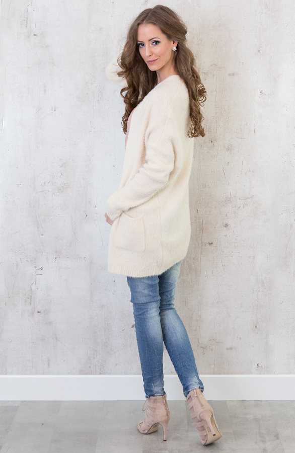 It's So Fluffy Cardigan Cream – shoparchief, foto 5