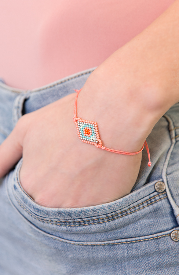 Square Me bracelet Peach – shoparchief, foto 2