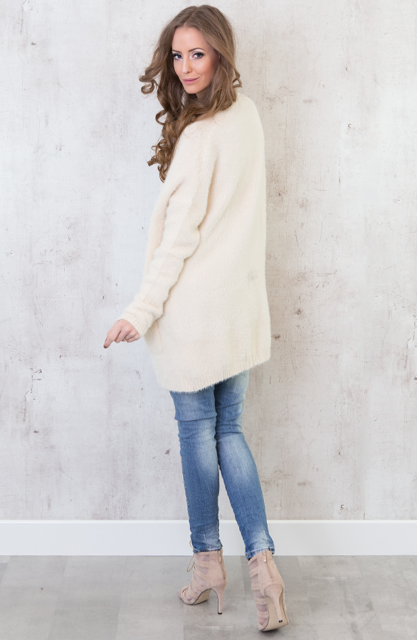 It's So Fluffy Cardigan Cream – shoparchief, foto 3