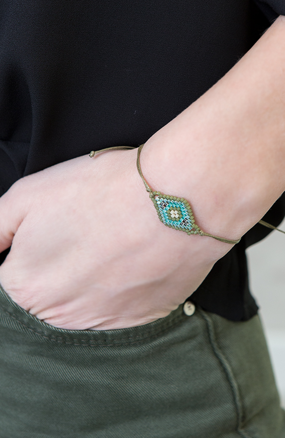 Square Me Bracelet Green – shoparchief, foto 2