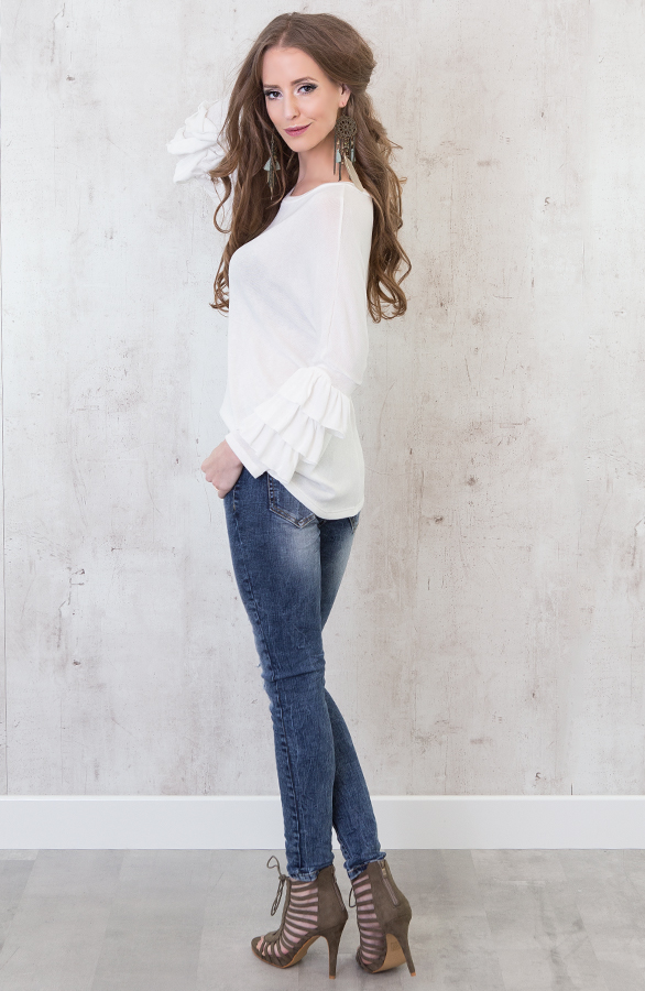Ruffle Tuniek White – shoparchief, foto 4