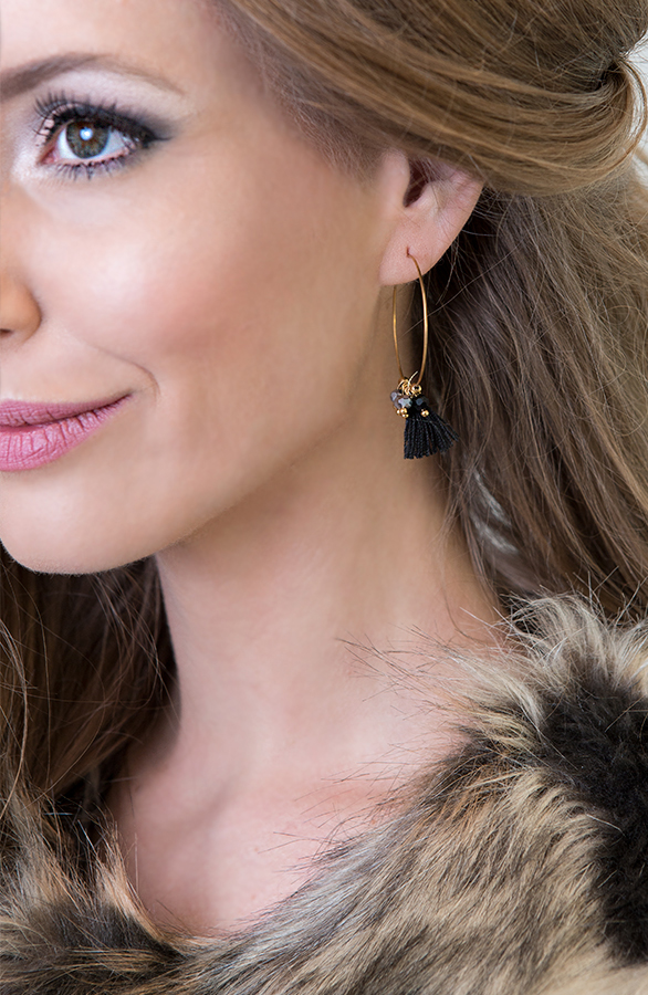 Tassel Beads Oorbellen Black – shoparchief, foto 7