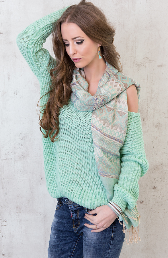 Aztec Mint Sjaal – shoparchief, foto 4