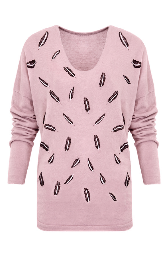 Feather Long Sleeve Pink – shoparchief