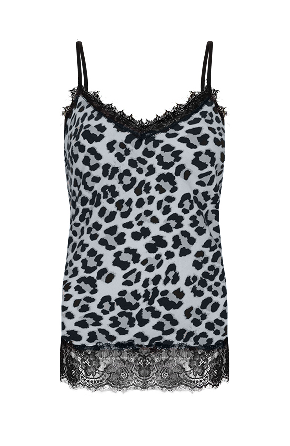 Leopard Lace Top Blue – shoparchief