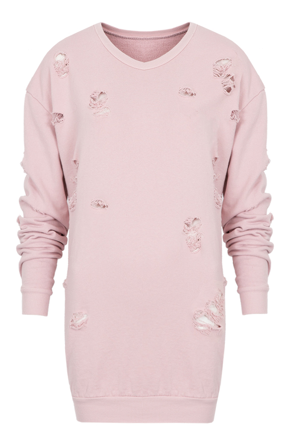 Raw Damaged Sweater Pink – shoparchief