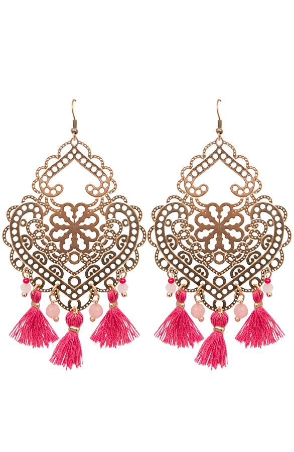 Saint Tropez Oorbellen Fuchsia – shoparchief