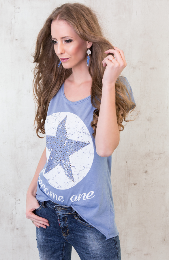 Star Studs Top Blue – shoparchief, foto 3