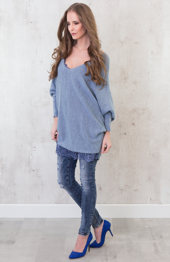 Oversized Large Tuniek Jeans Blue – shoparchief, foto 6