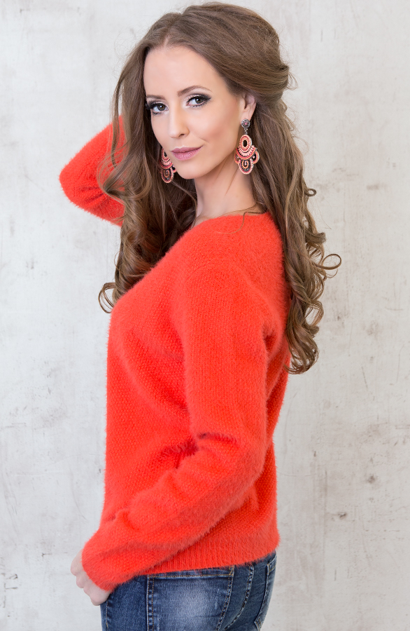 Fluffy Sweater Coral – shoparchief, foto 4