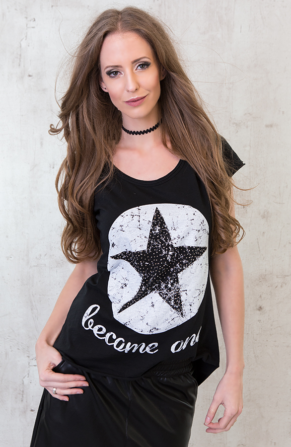Star Studs Top Black – shoparchief, foto 2