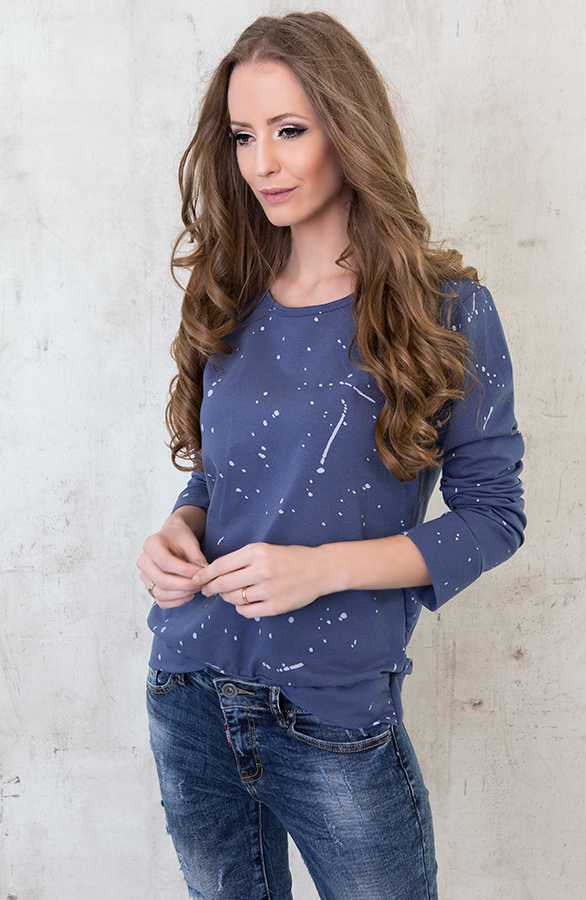 Painted Sweater Jeans Blue – shoparchief, foto 4