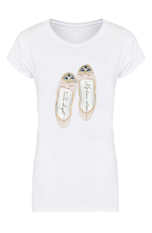 Ballerina It Shirt Wit – shoparchief