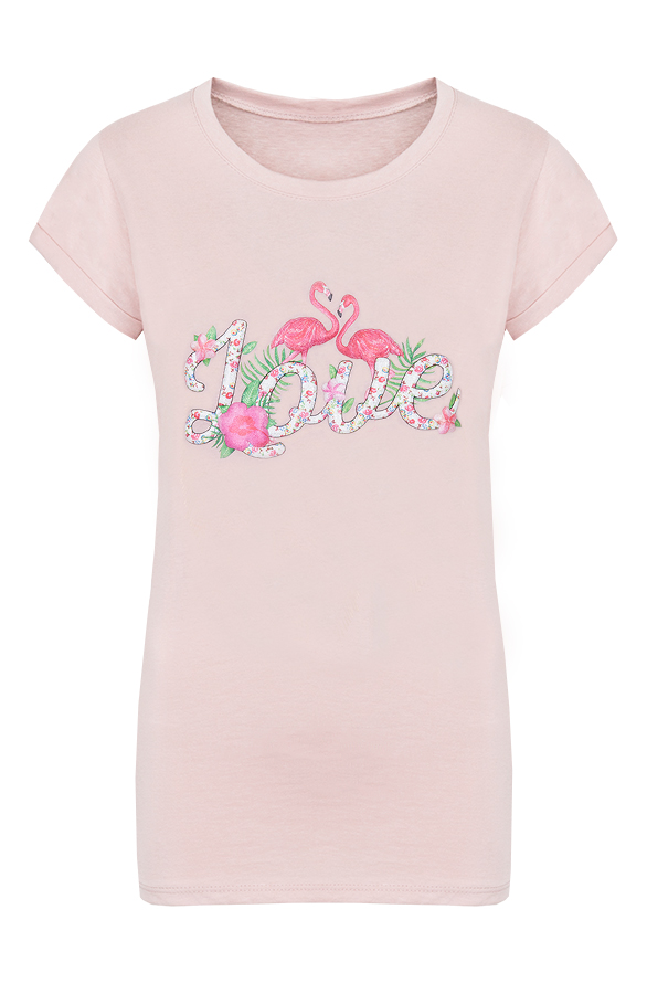 Flamingo Love It Shirt Roze – shoparchief