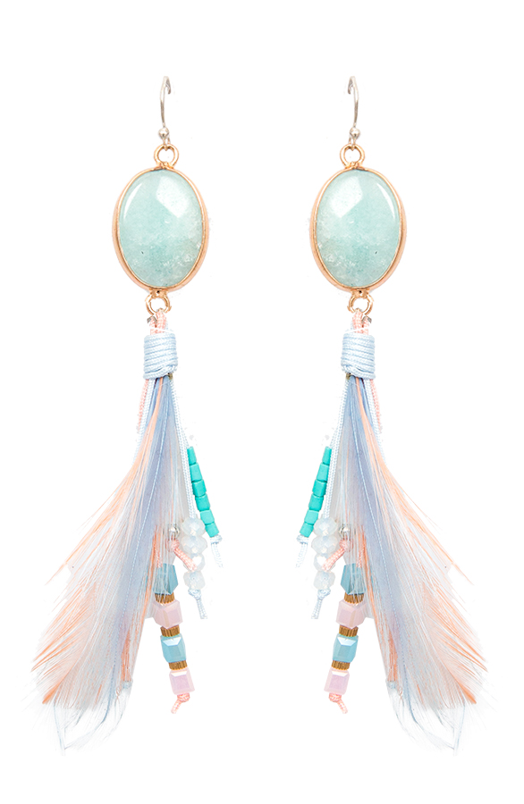 Paradise Stone Oorbellen Mint – shoparchief