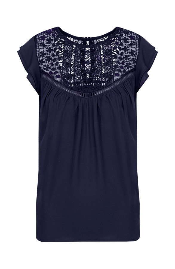 Romantic Kanten Top Marine – shoparchief