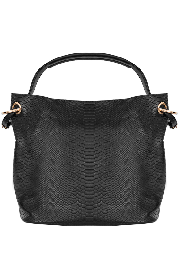 Slangenprint Tas Zwart – shoparchief