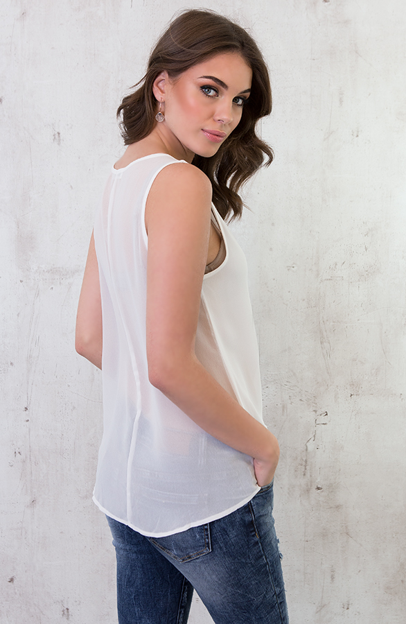 Luxury Chain Top 2.0 Creme – shoparchief, foto 5