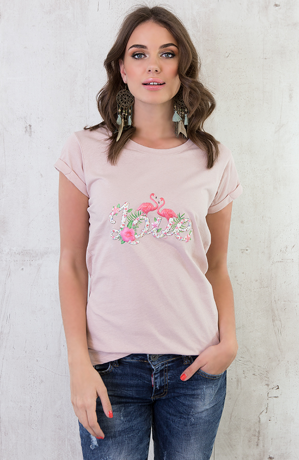 Flamingo Love It Shirt Roze – shoparchief, foto 5