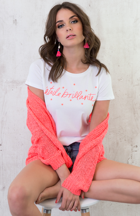 Neon Coral Musthave Cardigan – shoparchief, foto 7