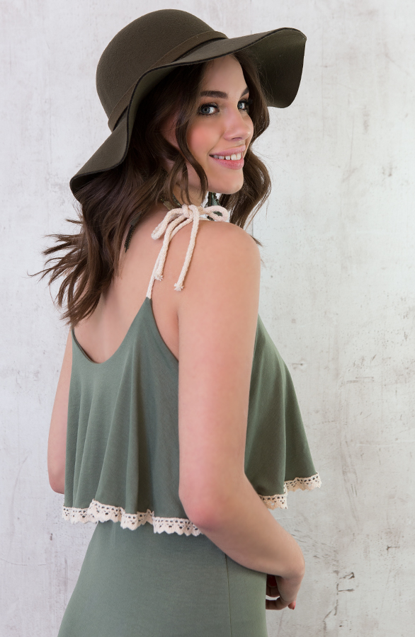Maxi Jurk Boho Legergroen – shoparchief, foto 6
