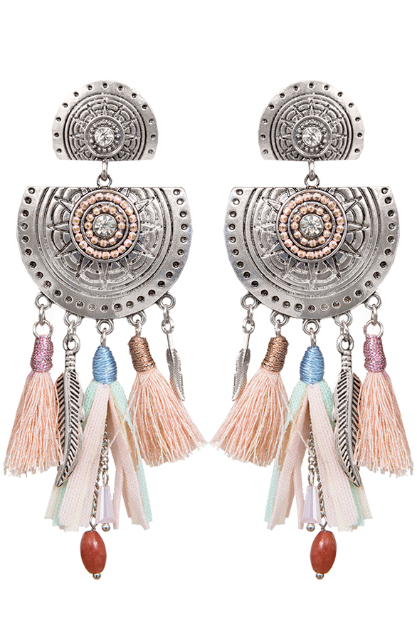 Ibiza Tassel Oorbellen Pastel – shoparchief