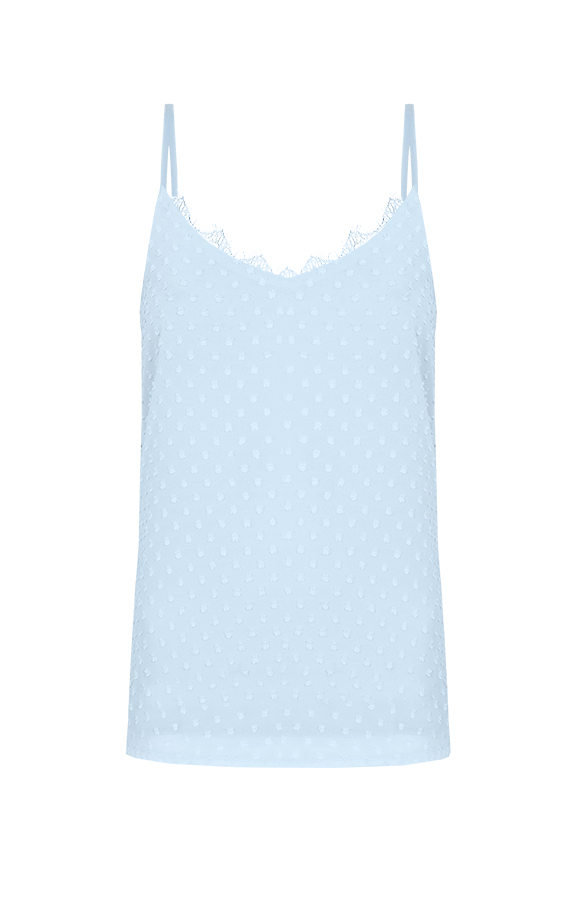 Luxe Polkadot Top Sky Blue – shoparchief