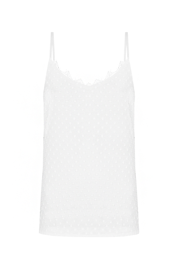 Luxe Polkadot Top Wit – shoparchief