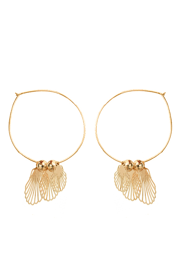 Metal Schelpen Oorbellen Goud – shoparchief