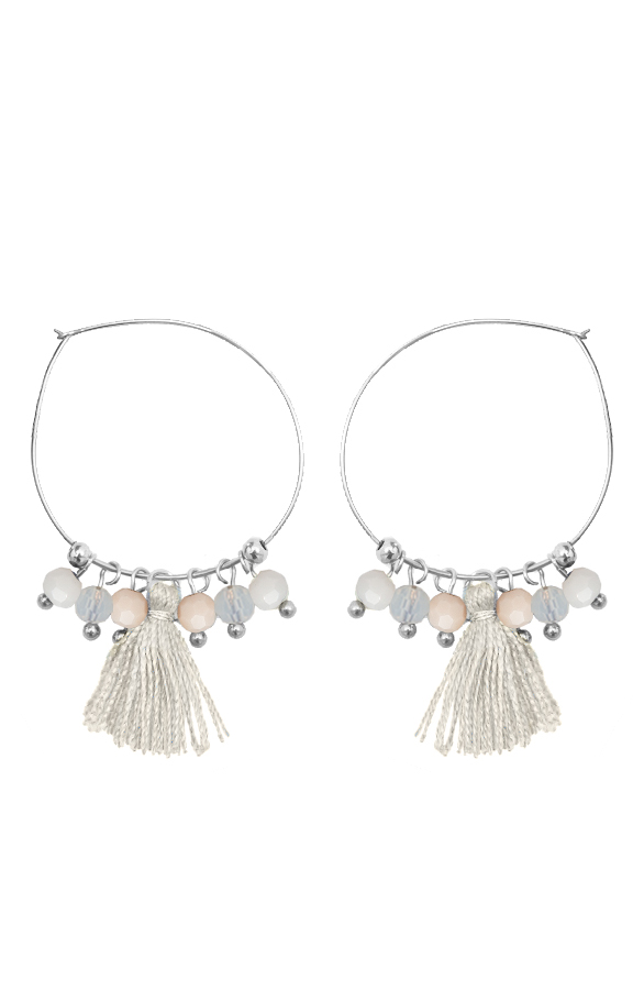 Tassel Beads Oorbellen Creme – shoparchief